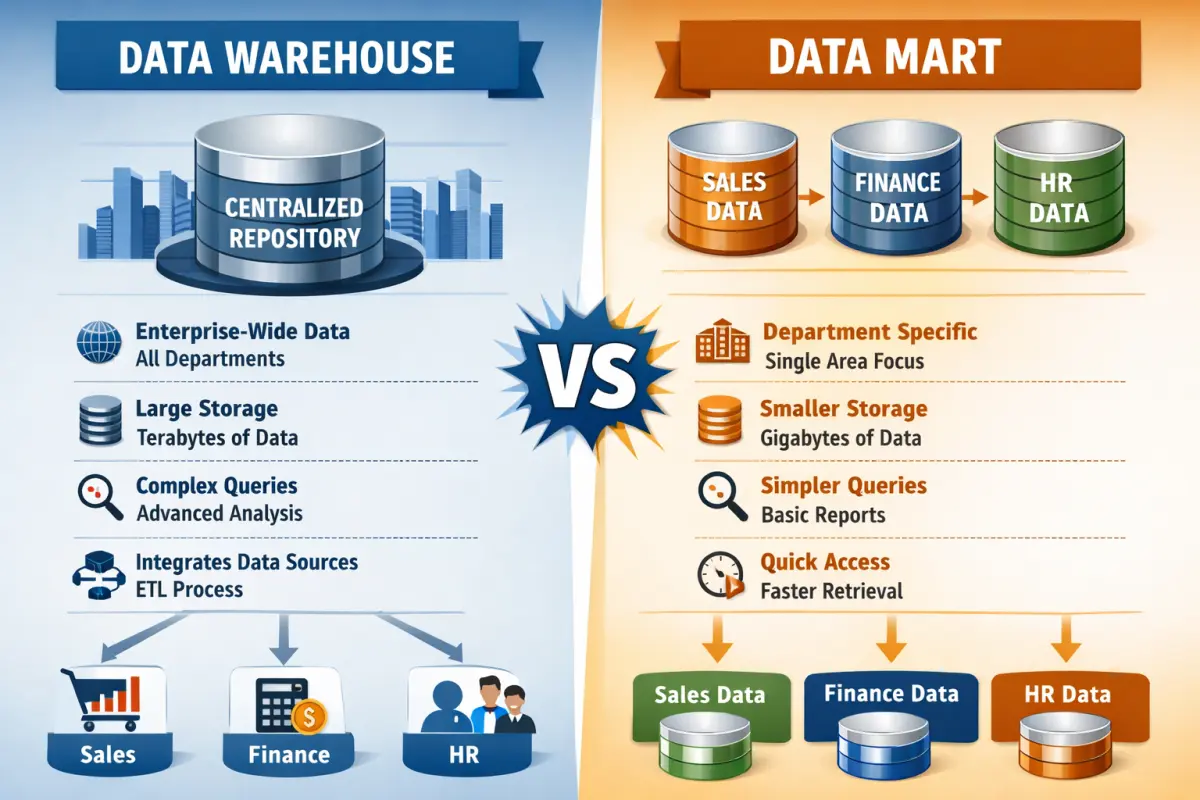 Mengetahui Apa Saja Perbedaan Data Warehouse dan Data Mart