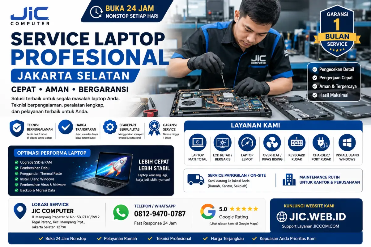 Service Laptop Jakarta Selatan 24 Jam – Solusi Cepat dan Bergaransi