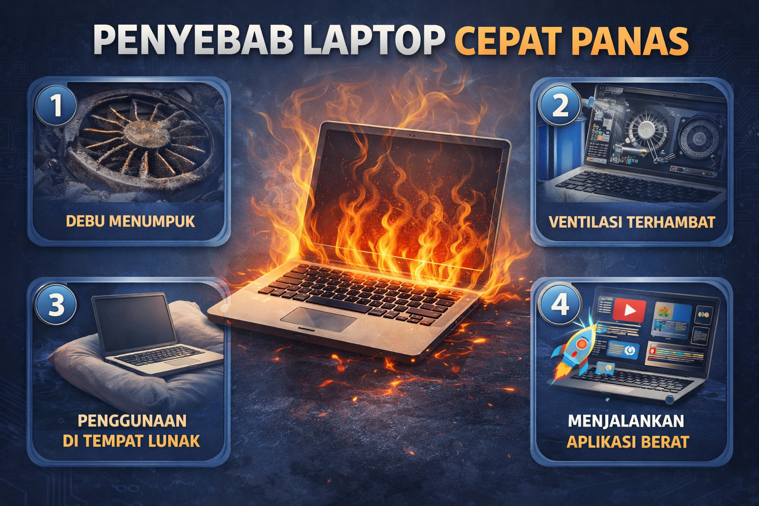 Kenapa laptop cepat panas dan cara mengatasinya