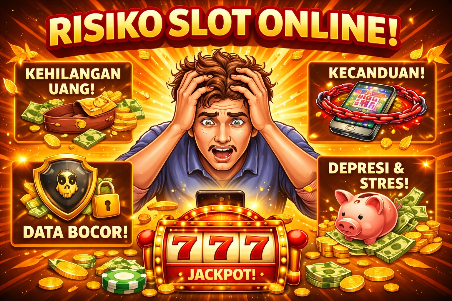 risiko bermain slot online kehilangan uang